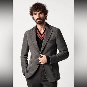 ISAIA Blazer 100% real suede